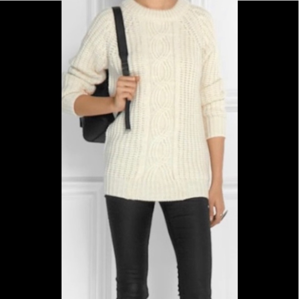 Beautiful DKNY Cable-Knit Wool-Blend Sweater, Sz M